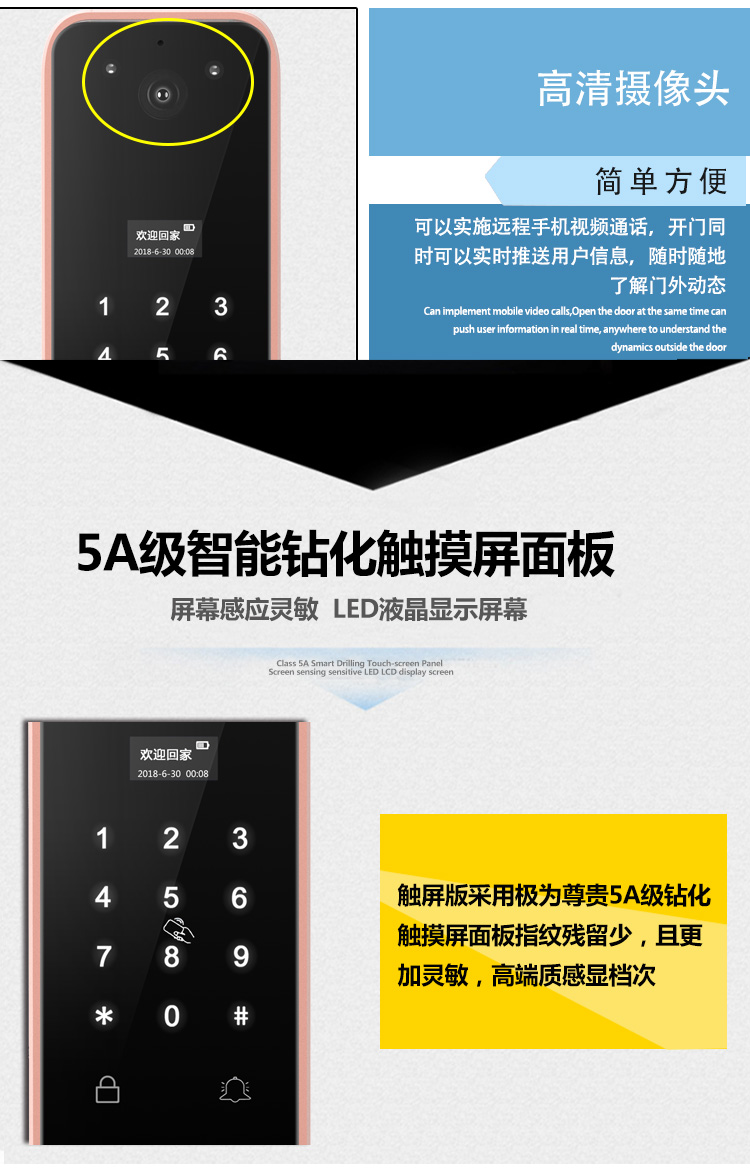 全自動指紋密碼鎖